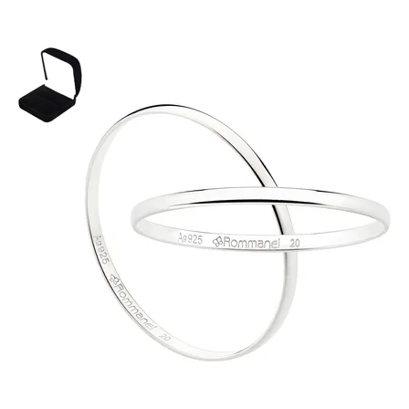 Par Aliança Lisa Prata 925 810258 Rommanel