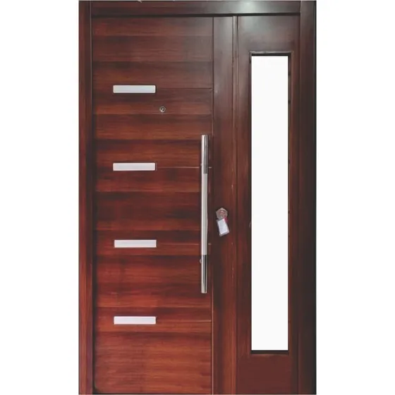 Puerta Blindadas Exterior Chapa Barral Y Acople De Abrir Color Marrón