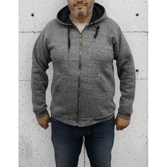 Campera Capucha Hombre Friza Invierno.