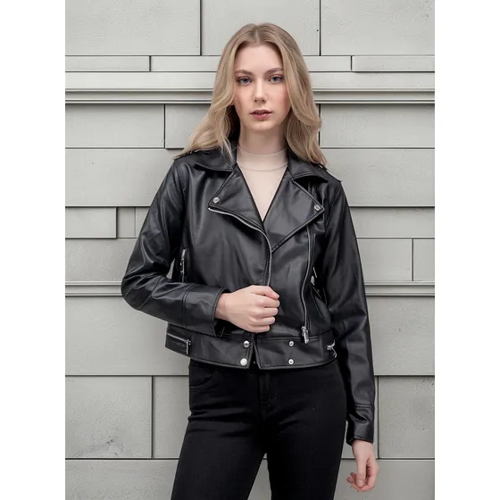 Chamarra Biker Con Cierres Para Dama Forever 21