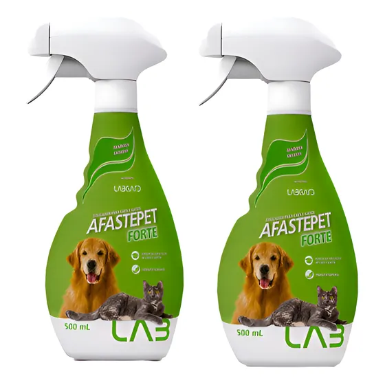 2 Afastepet Forte 500 Ml Adestrador Educador Sanitário