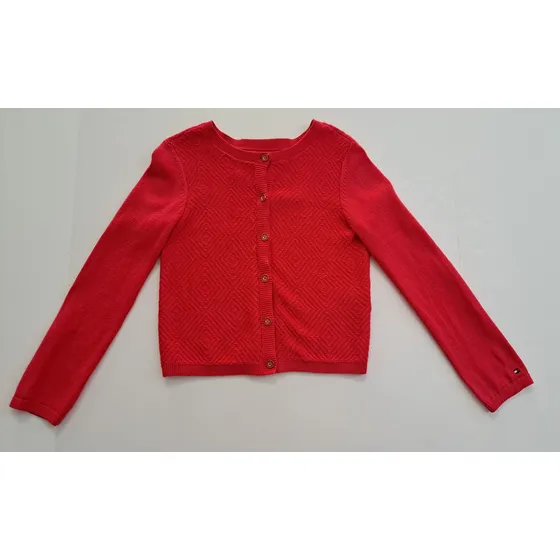 Cardigan Tommy Hilfiguer Niña 6 A 7 Años Rojo Suéter