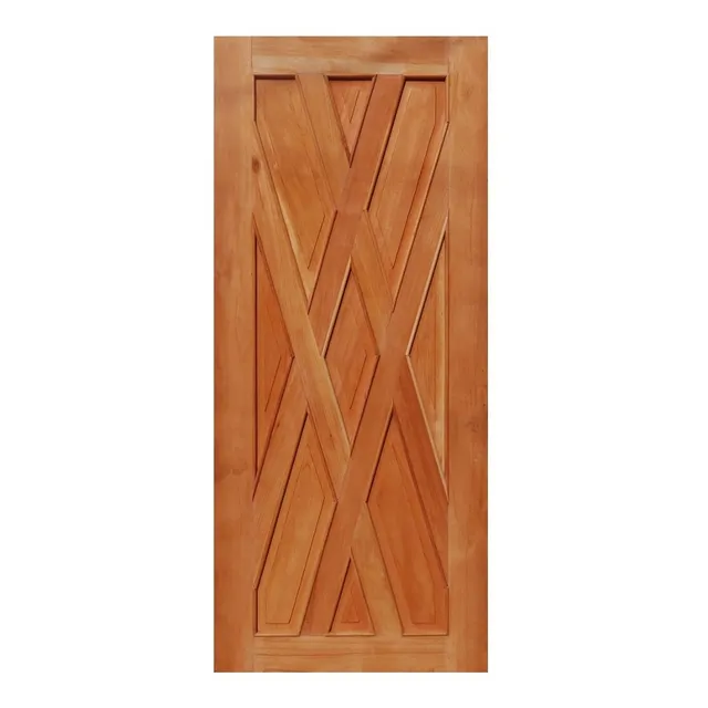 Puerta De Cedro Maciza De Paneles 90x210 Natural