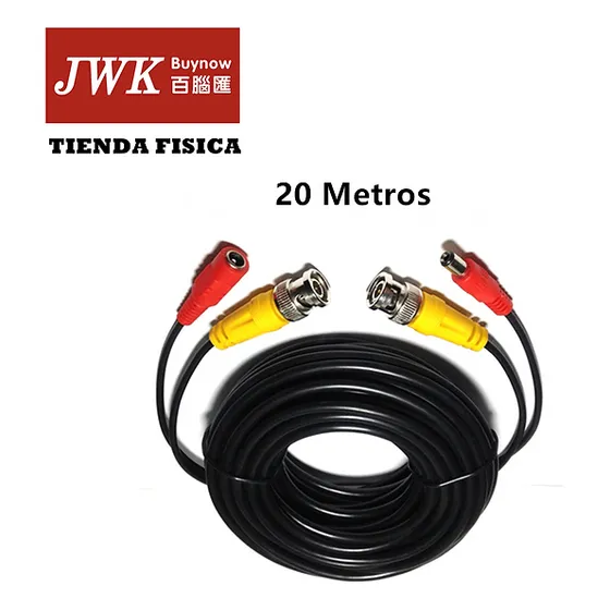 Cable Siames 20 Metros Para Cámaras De Seguridad Jwk
