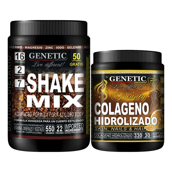 Colágeno Beauty Resveratrol Q10 Batido Veganos Shake Genetic