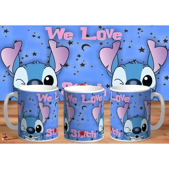 Taza Stitch We Love Stitch Disney 4k Art 02