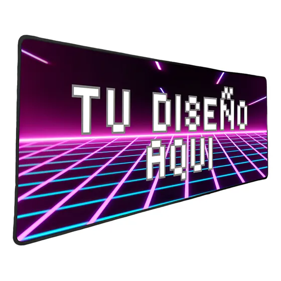Mousepad Personalizado 80x30 Cm Con Orilla Bordada Negra