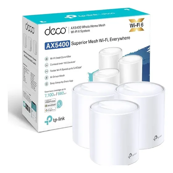 Router Tp Link Deco X60 Wi-fi 6 Mesh Ax5400 Gigabit 3 Pack