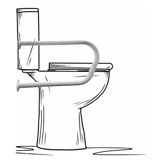 Agarradera Barral Baño Discapacitado Pared Paralelo Inodoro 