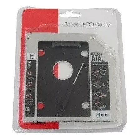 Adaptador Caddy Hd Ssd Sata 9.5mm Case Gaveta Dvd Notebook