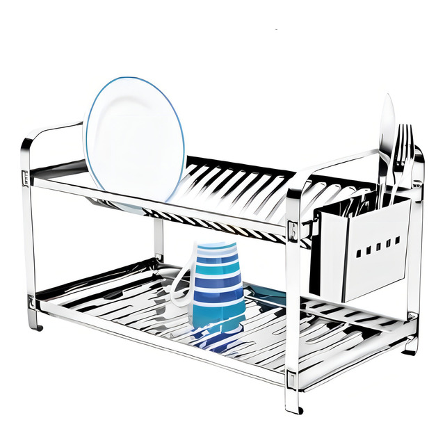 Escorredor De Louça Bancada Secador 20 Pratos Mak Inox Cor Prateado Escorredor De Louça Bancada Secador 20 Pratos Mak Inox Cor Prateado