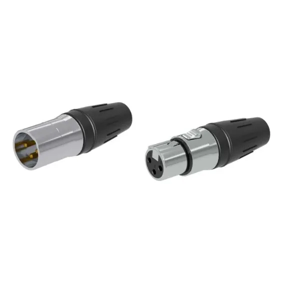 20 Conectores Xlr Seetronic Profesional Para Micrófono Plateado