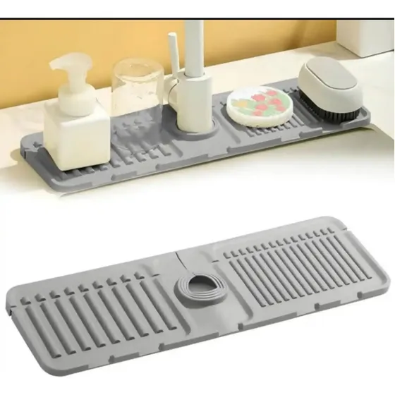 Tapete Anti-salpicaduras  Silicón Llave Cocina Porta Jabón