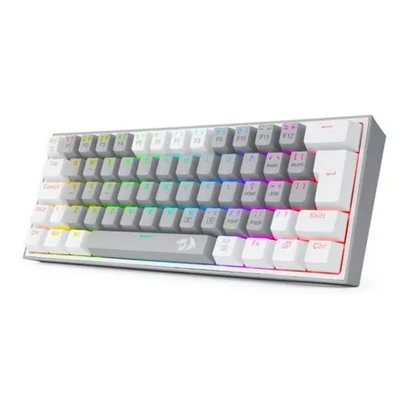 Teclado Mecánico Redragon Fizz , Color Gris, Switch Red
