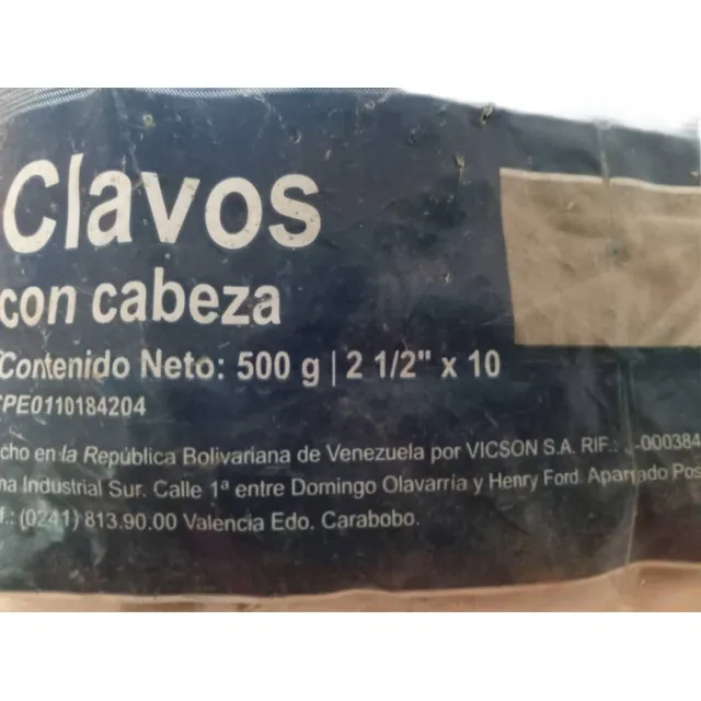 Clavos Con Cabeza 12 Kilo Marca Vicson De 2 12 Hierro