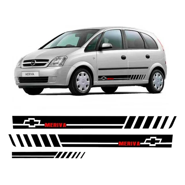 Faixa Adesivo Lateral Gm Meriva 2003 2004 2005 2006 Até 2012