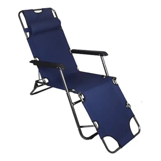 Silla Reposera Plegable Playa Camping Terraza Piscina Color Azul