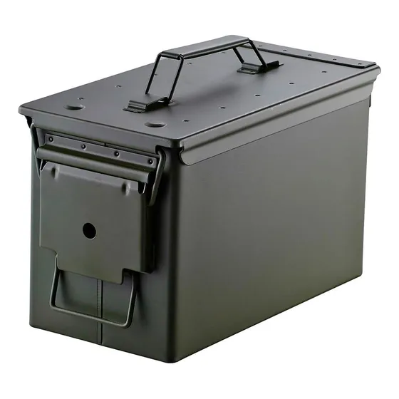 Caja Militar Metálica Hermética Con Bisagras P/herramientas