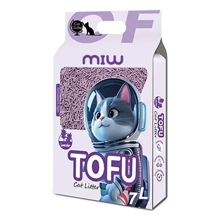 Areia Higiênica Biodegradável Para Gatos 4kg -tofu- Lavanda