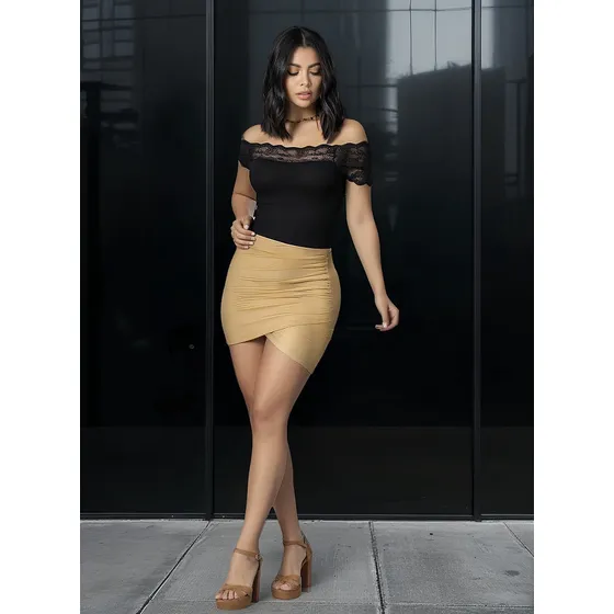 Falda Corta Exterior Caramelo Mp 2949