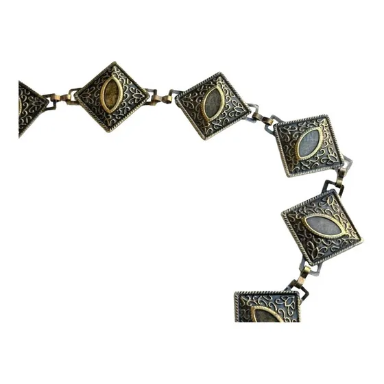 Cinturon Caderin Cinto Rombos Plus Size Todos Los Talles Dorado Oscuro Rombos 140