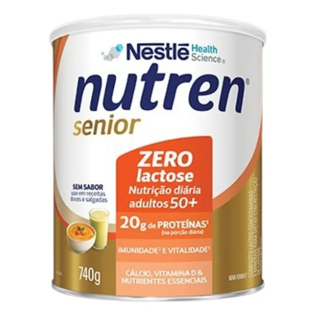Nutren Senior Zero Lactose Pó 740g - Nestlé Lata