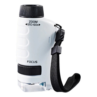 Microscópio Portátil Com Zoom Foco 60-100x E Luz Led Microscópio Portátil Com Zoom Foco 60-100x E Luz Led