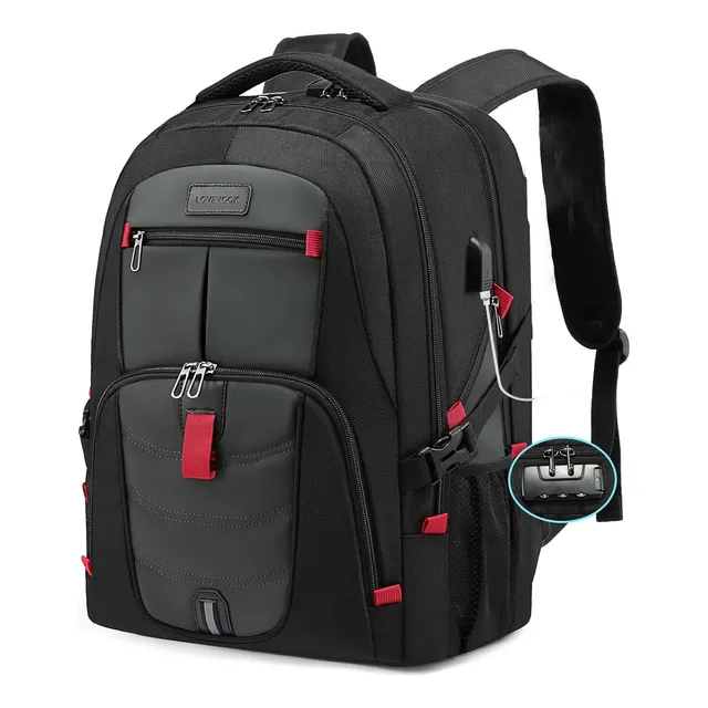Mochila Laptop  Impermeable Antirrobo Con Cerradura Usb Mic