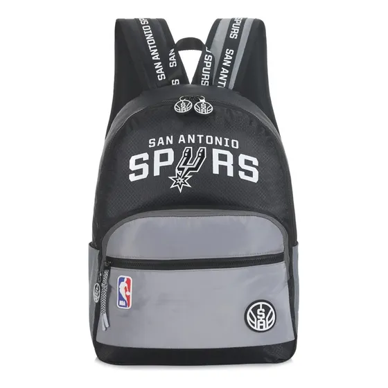 Mochila Urbana Nba San Antonio Spurs Portanotebook Color Gris Diseño De La Tela Lisa