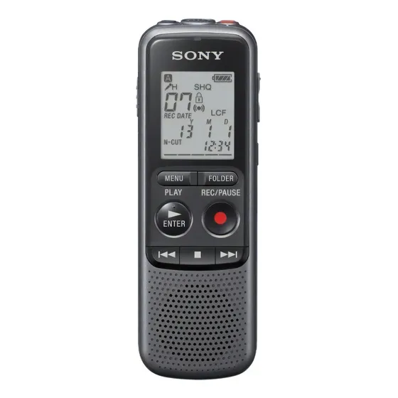 Grabador De Voz Periodista Sony Lcd-px240 Digital Color Negro