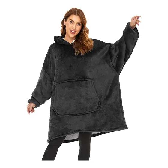 Poncho Sherpa Liso Manta Tejida De Poliéster