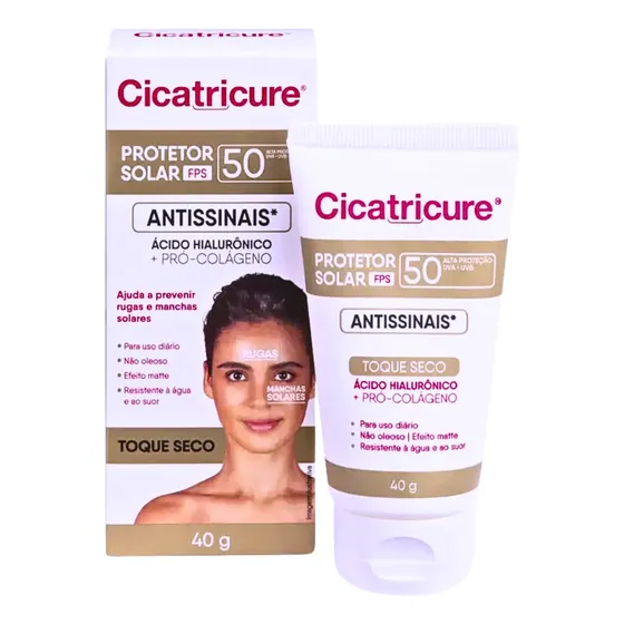 Protetor Solar Facial Cicatricure 50fps Antissinais V.30/11