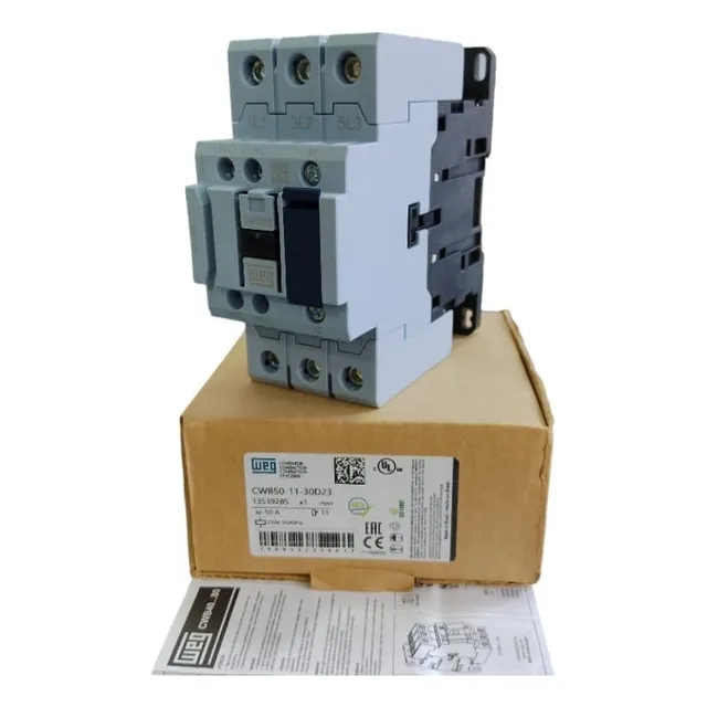 Contactor Weg De 03 Polos 50 Amp Bobina 220v 50/60 Hz