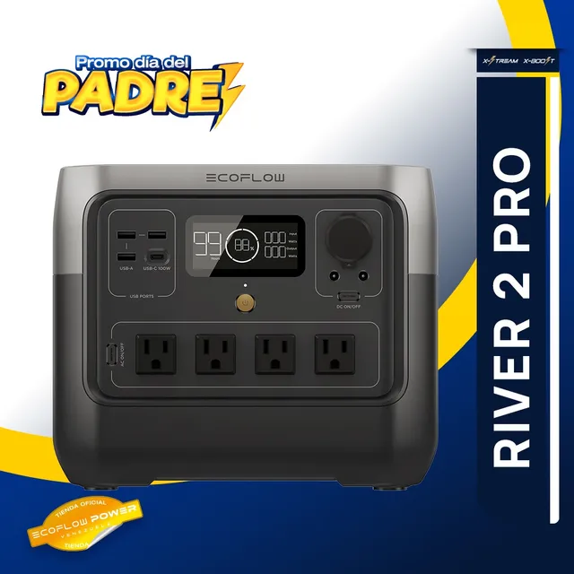 Ecoflow River 2 Pro - Potencia: 800 W / Autonomía: 768wh