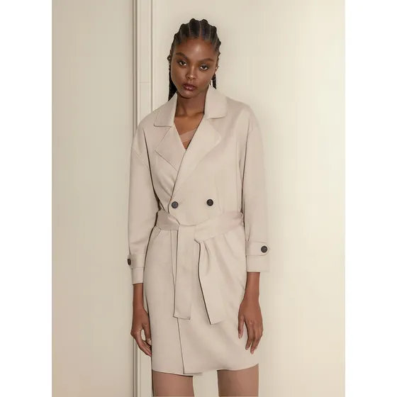 Chaqueta Mujer Beige Seven Poliéster 28080816-20182