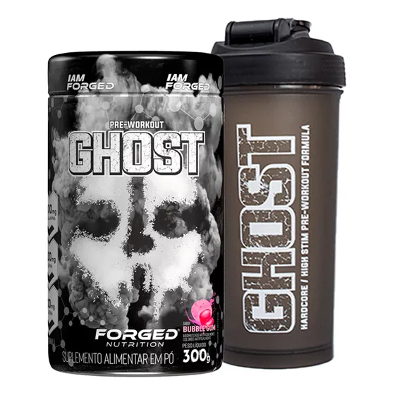 Pré Treino Ghost 2.0 Com Beta Alanina, Cafeína, Tirosina, Taurina 300g - Forged Nutrition Sabor Bubble Gum