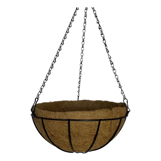 Vaso De Fibra De Coco 30cm Planta Suspenso Pendente Corrente