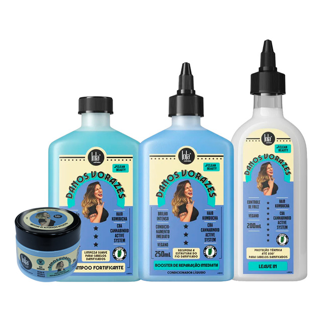 Danos Vorazes Kit Shampoo+condicionador+leave-in+masc Lola Danos Vorazes Kit Shampoo+condicionador+leave-in+masc Lola