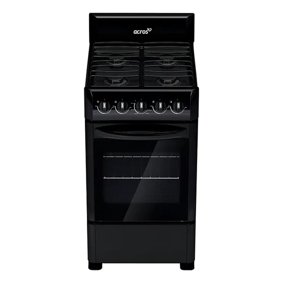 Cocina Acrosnaw1001b Multigas Color Negro Con Puerta Con Visor