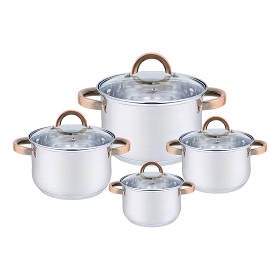Batería 8 Piezas Acero Inoxidable Berlin Color 1632050 - Gris
