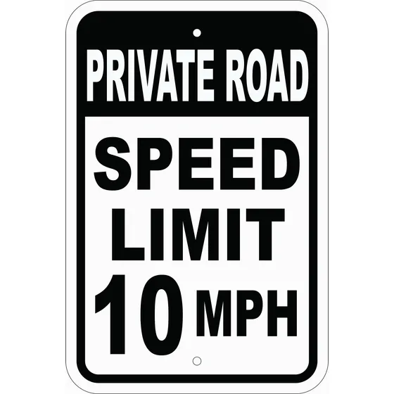 Imprint Calle Privada Limite Velocidad Km Fuerza Blanco Duty