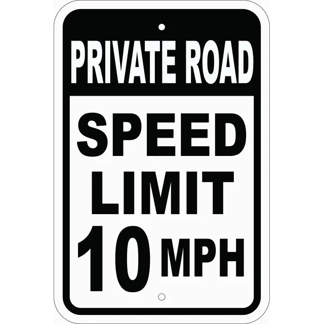 Imprint Calle Privada Limite Velocidad Km Fuerza Blanco Duty