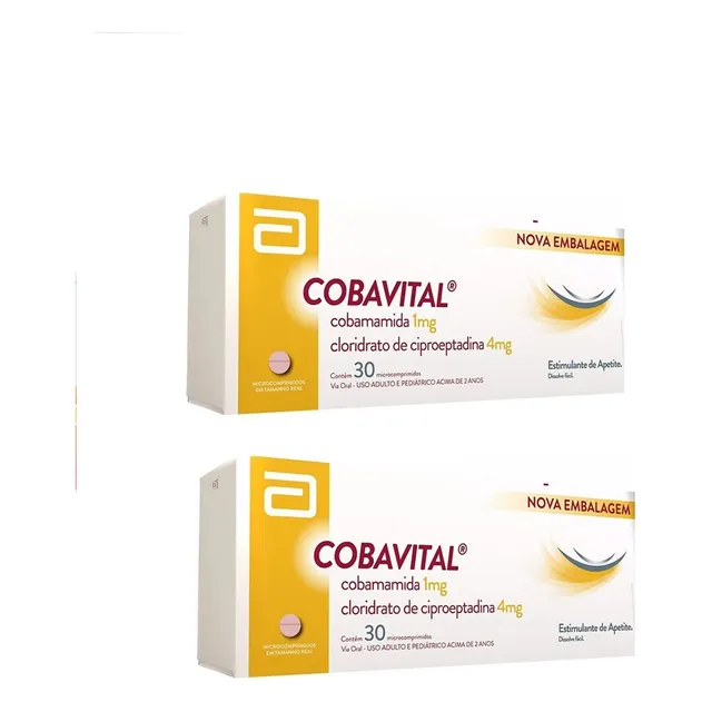 2 Caixas De Cobavital C/30 (original) Estimulante Do Apetite
