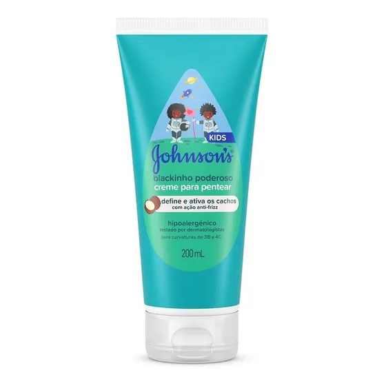 Creme Para Pentear Cabelo Crespo Infantil Blackinho Poderoso 200ml Johnson's