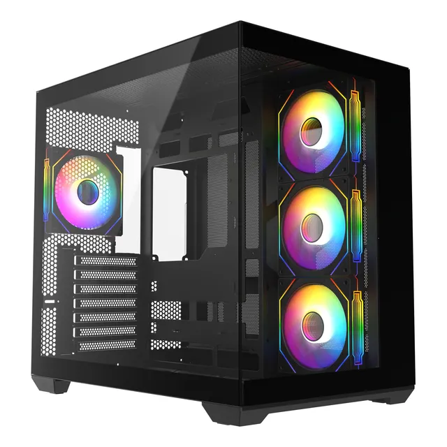 Gabinete Gamer Xplode Transparente 4 Argb Fans Atx Vidrio