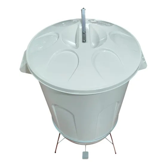Lixeira Com Pedal 100 Litros - Branca - Grande