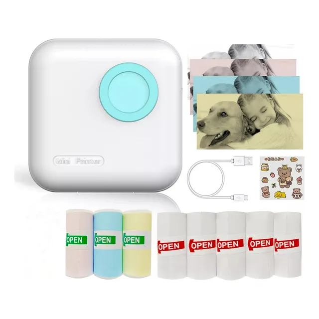 Mini Impresora Portátil Térmica Bluetooth Para Android Ios