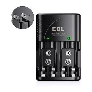 Ebl Cargador Pilas Baterías Aa Aaa 9v Ebl-802 100-240v