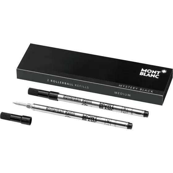 Repuesto Montblanc Rollerball Y Fineliner Blanc Negro Medio