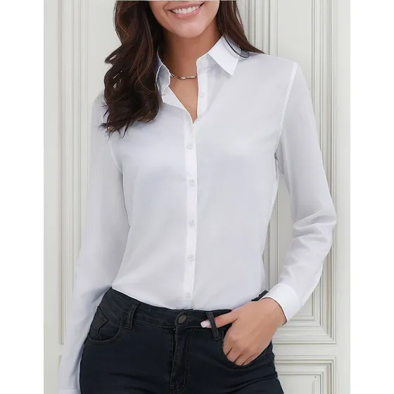 Camisa Dama Entallada Varios Colores Mujer Blusa